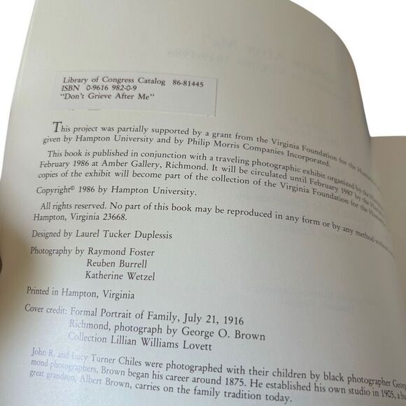 Don't Grieve After Me The Black Experience in Virgina 1619-1986 Published by Ham - Picture 4 of 6